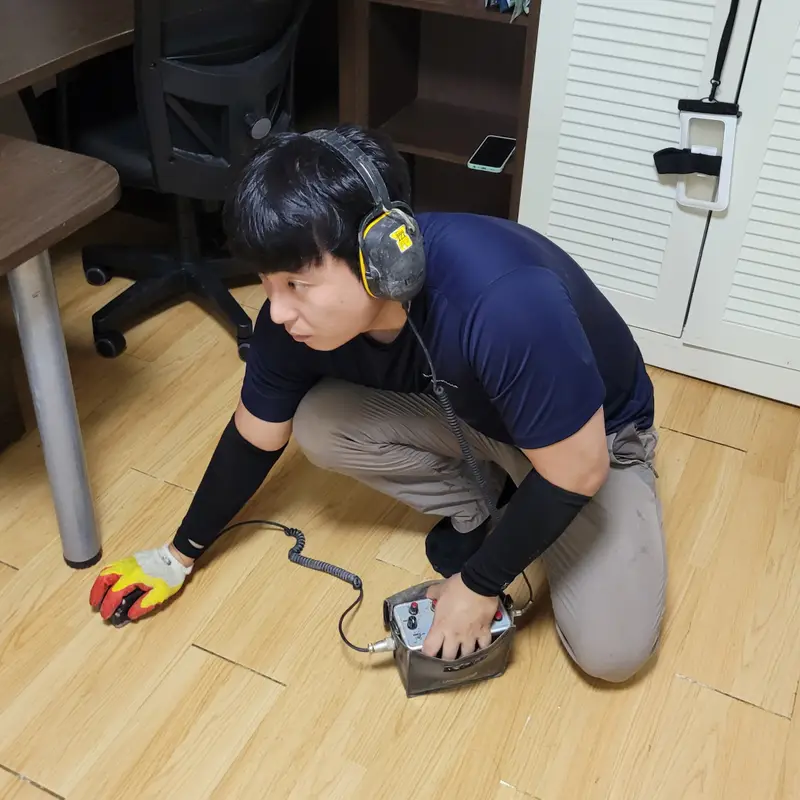 마포구 합정동 상수동 누수탐지 오피스텔 방바닥 물올림 온수 벽 배관 수전 엘보 균열 수리 현장